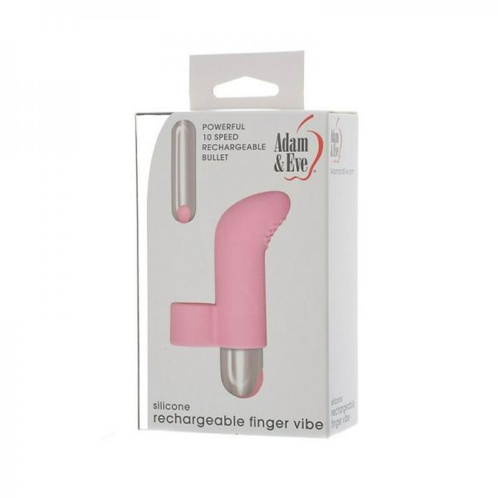 Adam & Eve Silicone Rechargeable Finger Vibe - Phe/adam And Eve