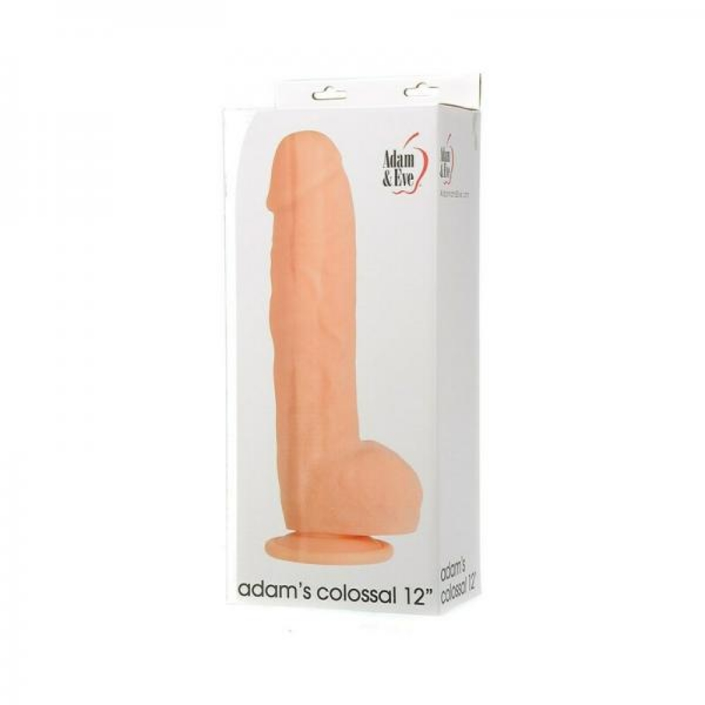 Adam & Eve Adam's Colossal 12 In. Dildo Beige - Phe/adam And Eve