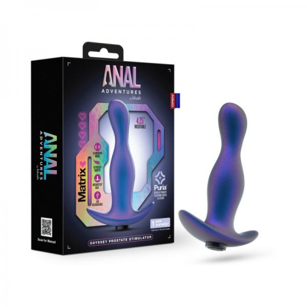 Anal Adventures Matrix Odyssey Prostate Stimulator - Cosmic Blue