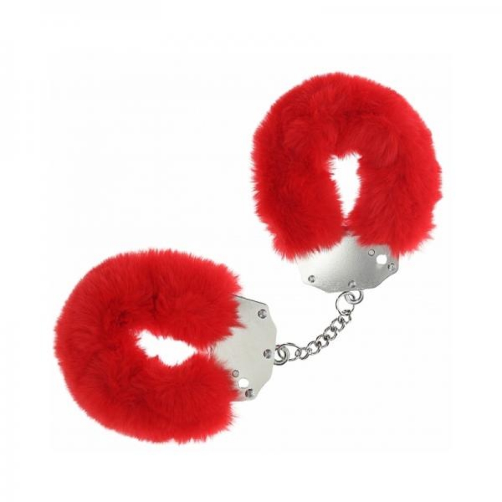 Ouch! Heavy-Duty Fluffy Handcuffs - Red