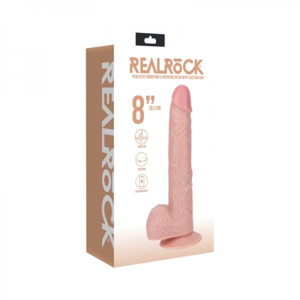 Realrock 8-Inch Vibrating and Rotating Cock