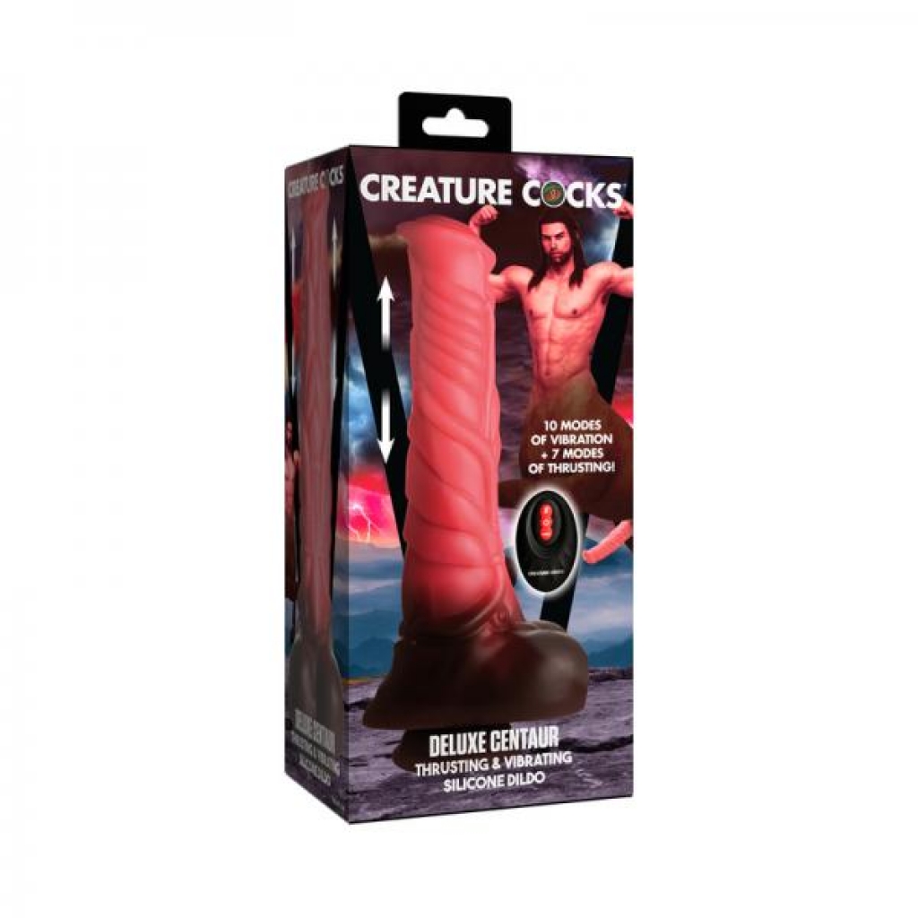 Thrusting & Vibrating Silicone Dildo with Remote Control - Centaur Design