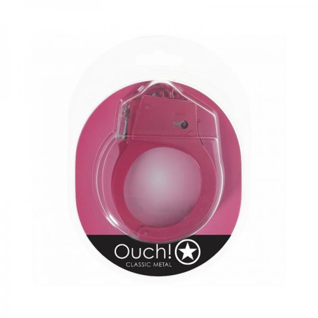 Ouch! Classic Metal Handcuffs Pink