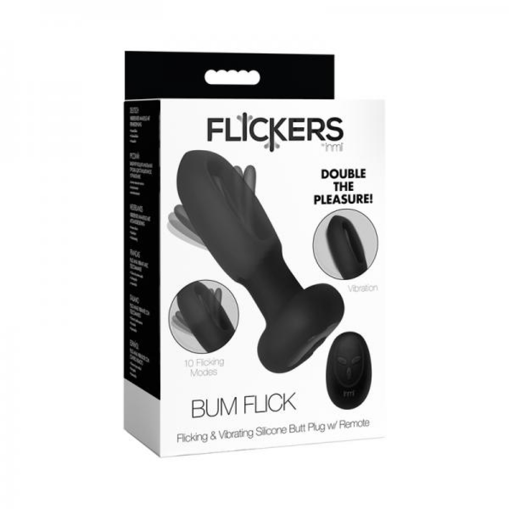 Flickers Bum Flick – Vibrating Silicone Butt Plug with Remote