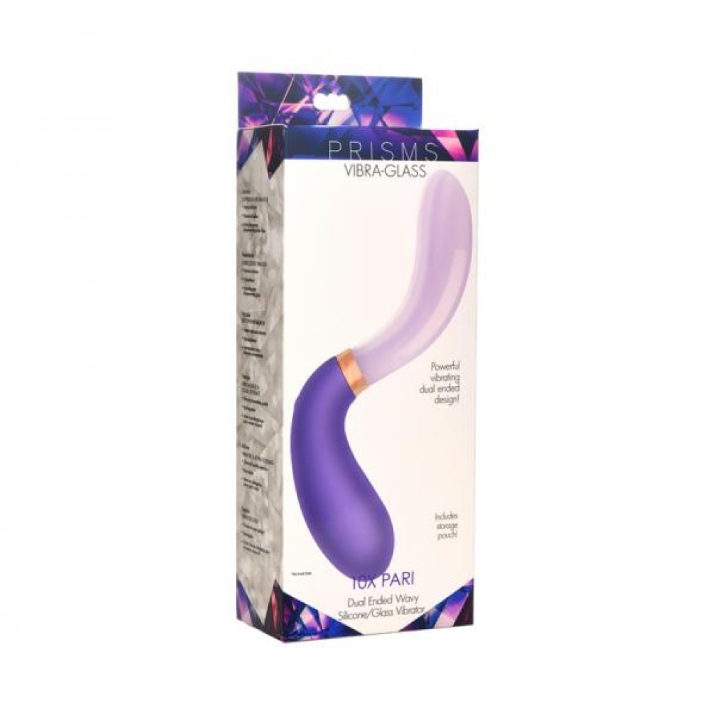 Prisms 10x Pari Dual Ended Wavy Silicone/Glass Vibrator