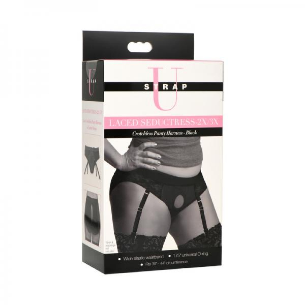 Strap U Laced Seductress Lace Crotchless Panty Harness 2XL/3XL