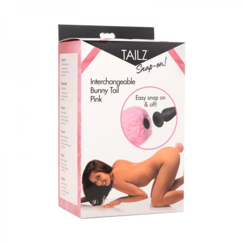 Tailz Snap-on Interchangeable Bunny Tail - Pink (Plug Not Included)