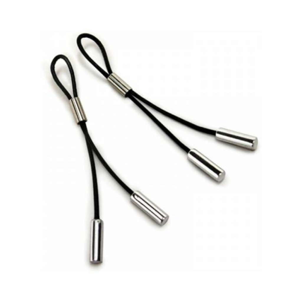 Crave Leather Nipple Tassels - Black/Silver Elegant Accessory