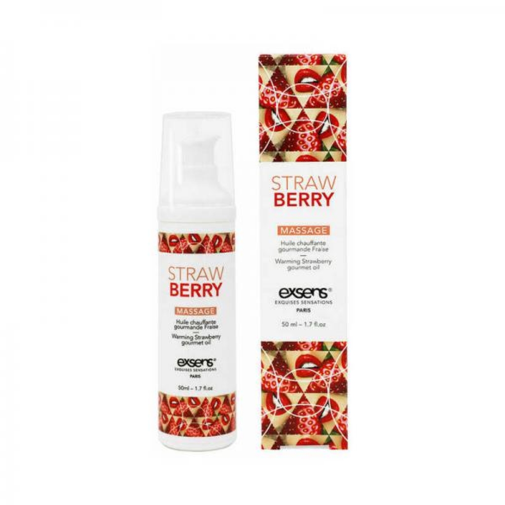 Exsens Warming Massage Oil Strawberry 1.7 Oz. - Laboratorie Kemesys (exsens/technic)