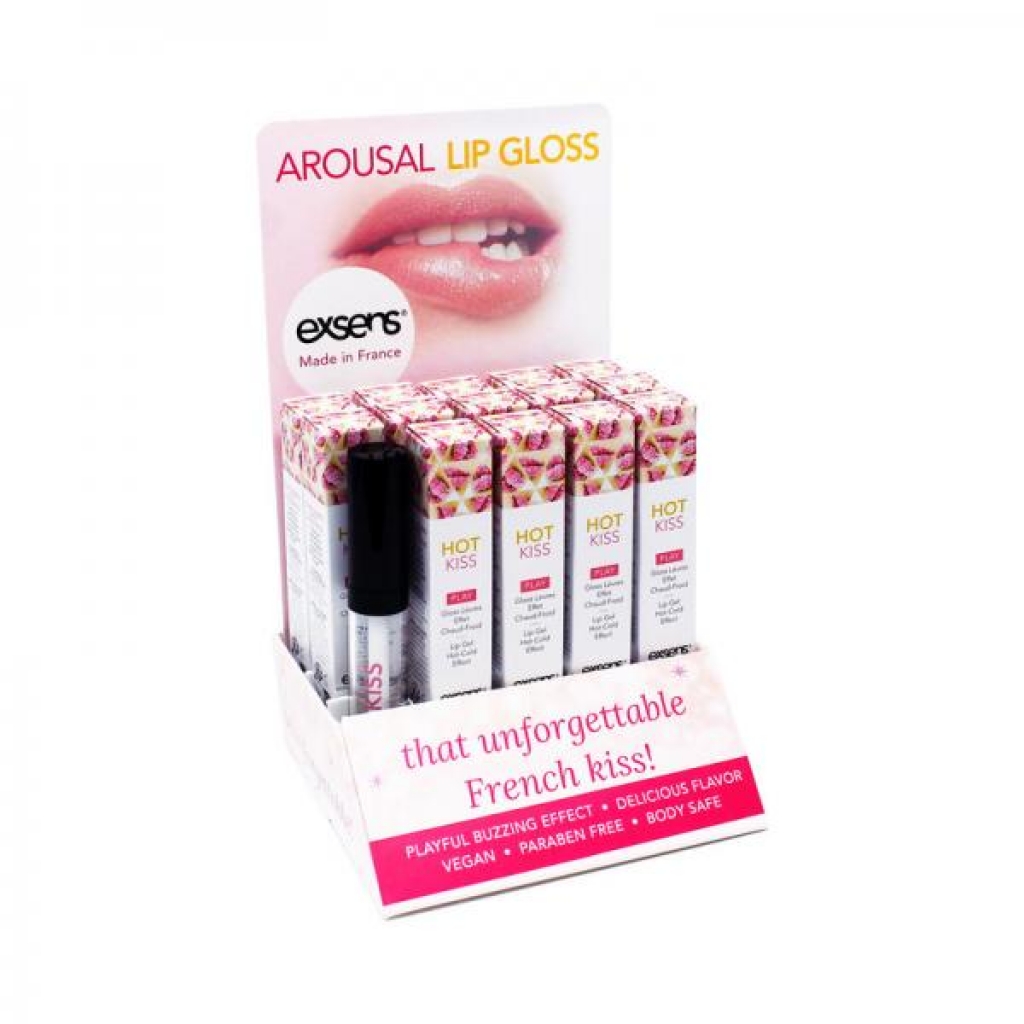 Exsens Hot Kiss Arousal Lip Gloss 15pc Display - Laboratorie Kemesys (exsens/technic)