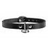 Unisex Leather Choker With O-Ring M/L