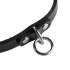 Unisex Leather Choker With O-Ring M/L