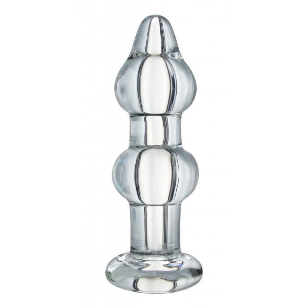 Param Anal Pleaser Glass Plug - Clear