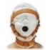 Total Sensory Deprivation White Leather Hood - Medium/Large