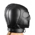 Padded Leather Hood in Medium/Large - Black