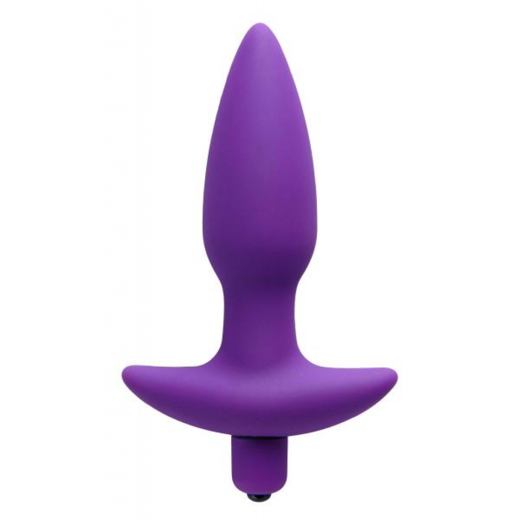 Aria Vibrating Silicone Anal Plug - Medium Purple