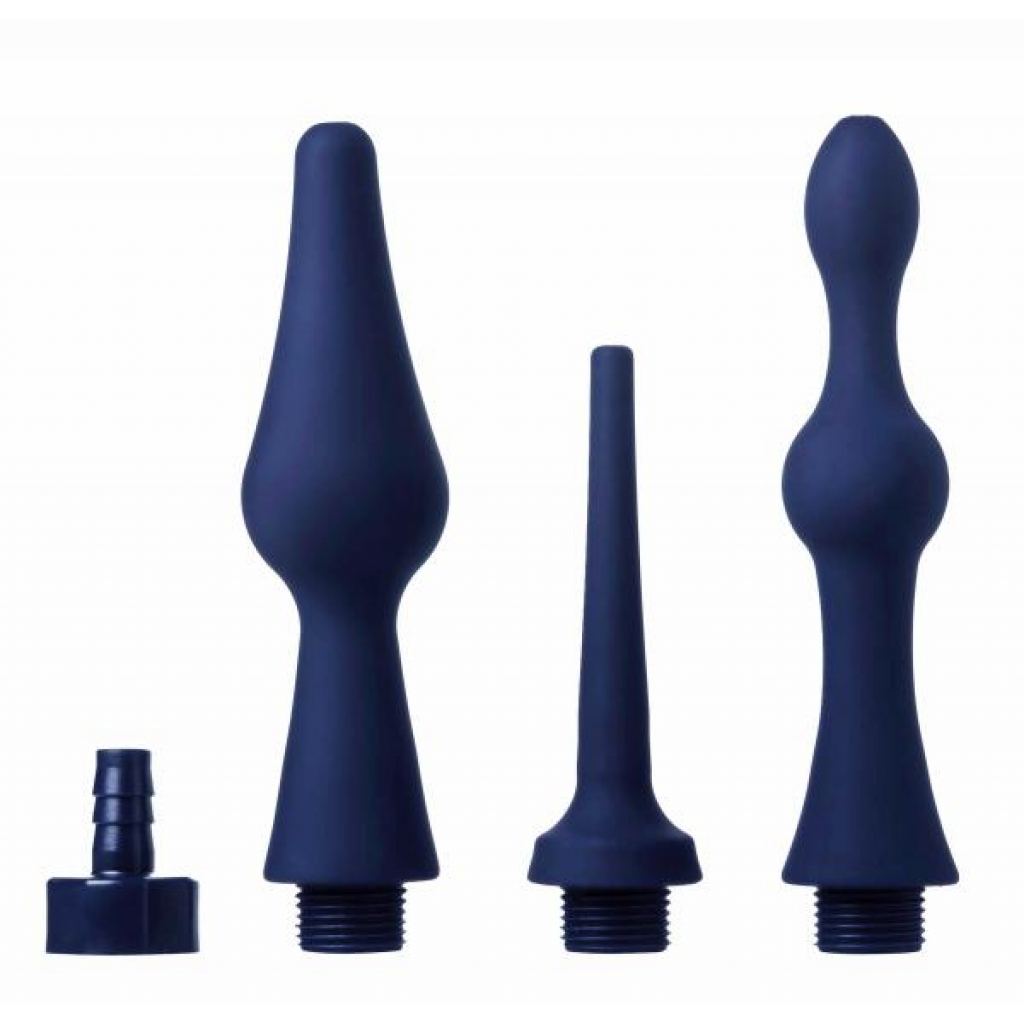 Universal 3-Piece Silicone Enema Attachment Set for Intimate Care