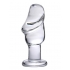 Asvini Glass Penis Anal Plug - Clear