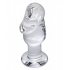 Asvini Glass Penis Anal Plug - Clear