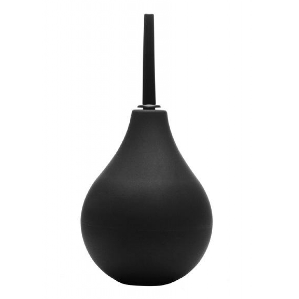 Premium Silicone Enema Bulb with Thin Tip - Black