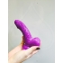 Silicone Curvy 4 Inch Realistic Suction Cup Mini Dildo - Purple