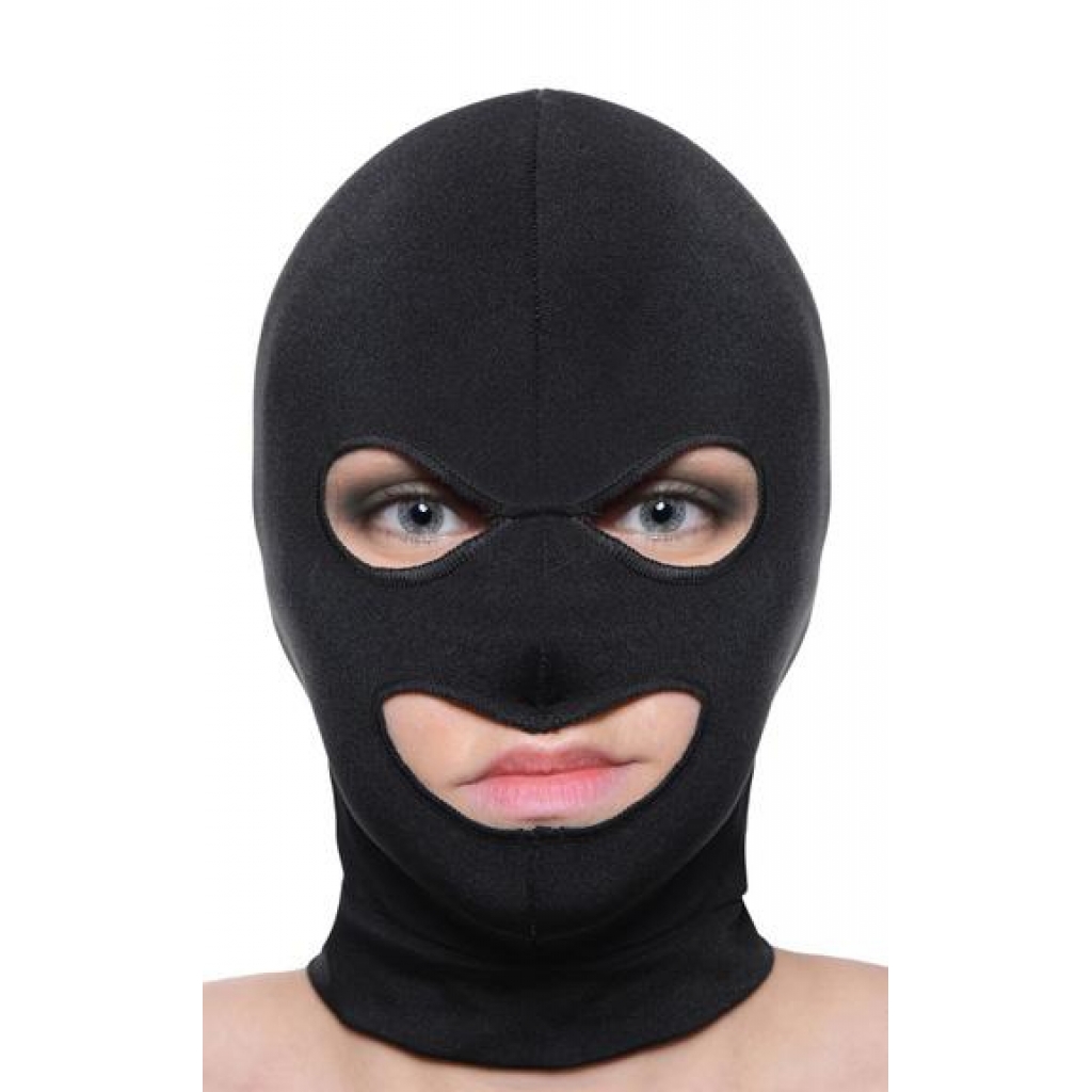 Facade Spandex Hood With Eyes And Mouth Holes Black O/S