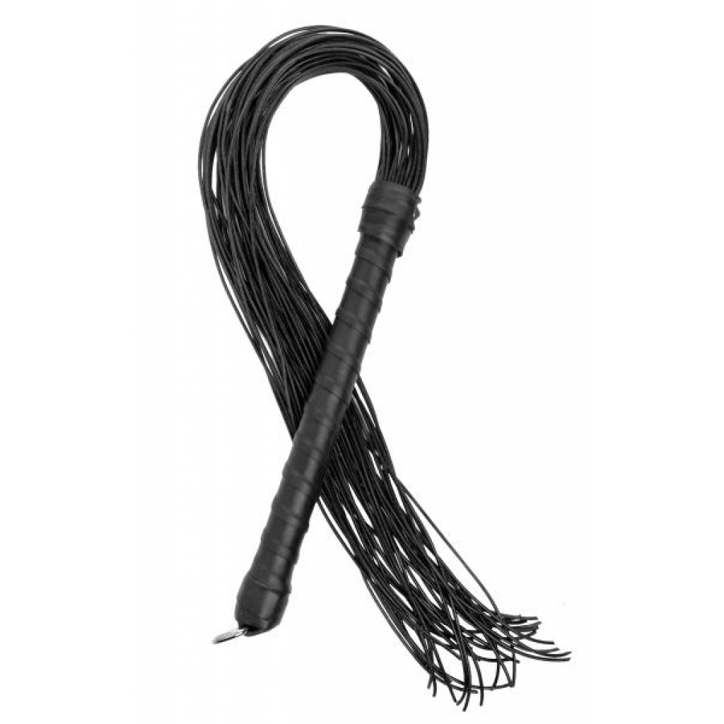 Leather Cord Flogger in Black