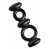 Dual Stretch to Fit Cock and Ball Ring - Black