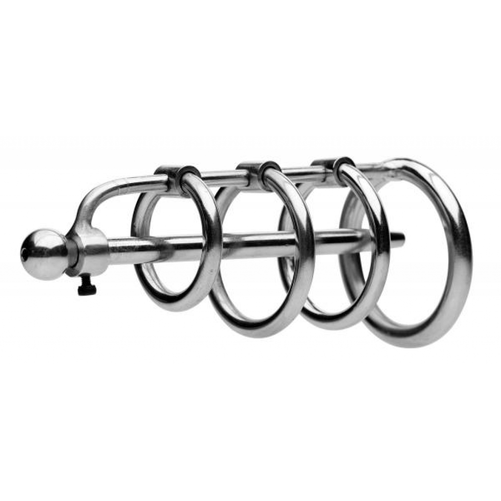 Gates of Hell Stainless Steel Sounding Cage for Advanced Pleasure