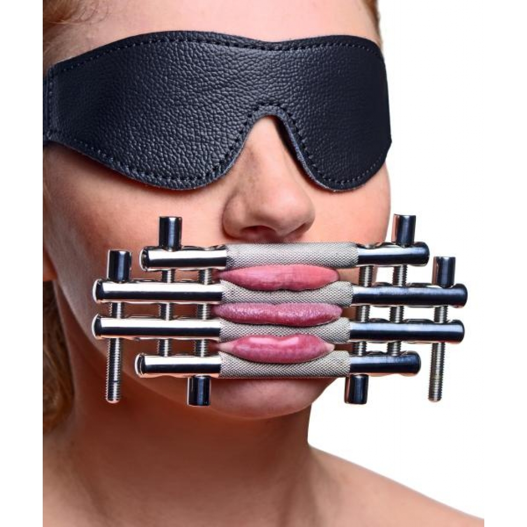 Stainless Steel Lips and Tongue Press for BDSM Play