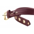 Strict Leather Burgundy Locking Collar - Elegant Restraint