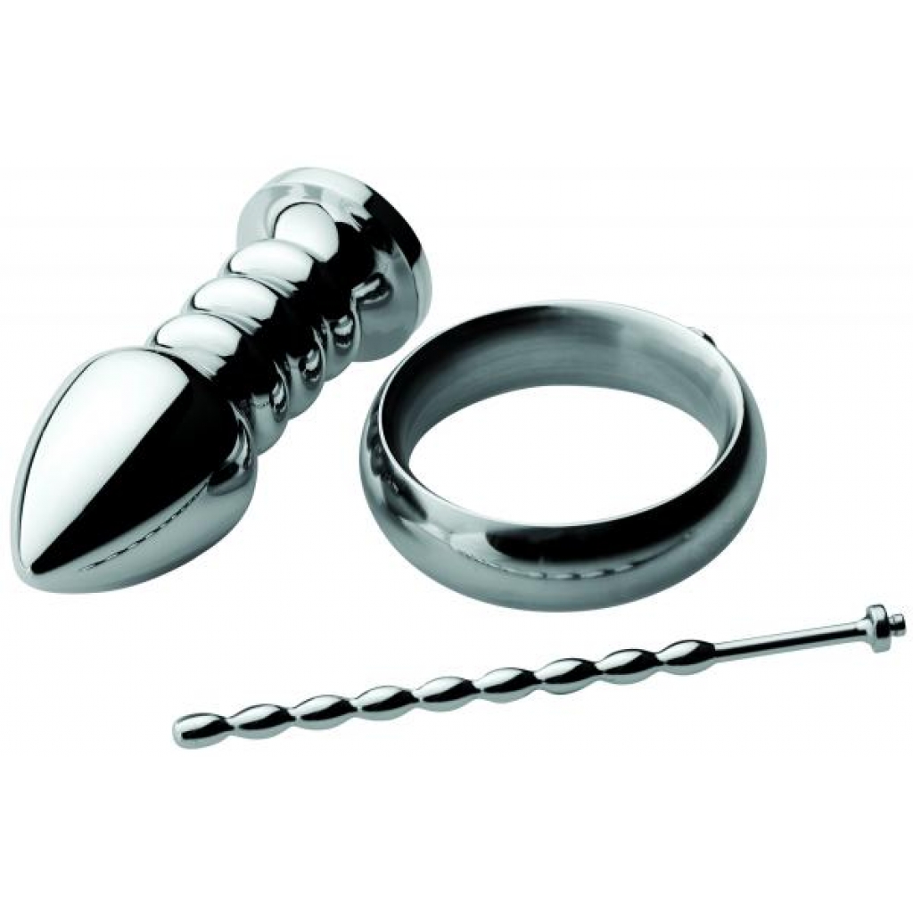 Zeus Deluxe Voltaic E-Stim Kit for Him - Stainless Steel