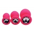 Frisky Pink Pleasure 3 Piece Silicone Anal Plugs - Elegant Exploration