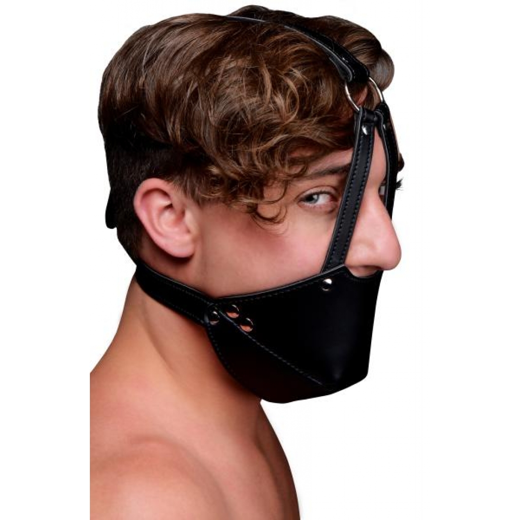 Strict Mouth Harness with Ball Gag - Black O/S