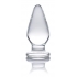 Ember Weighted Tapered Anal Plug in Clear Glass