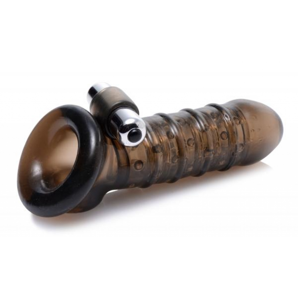 Vibrating Girth Enhancing Cock Sleeve - Black