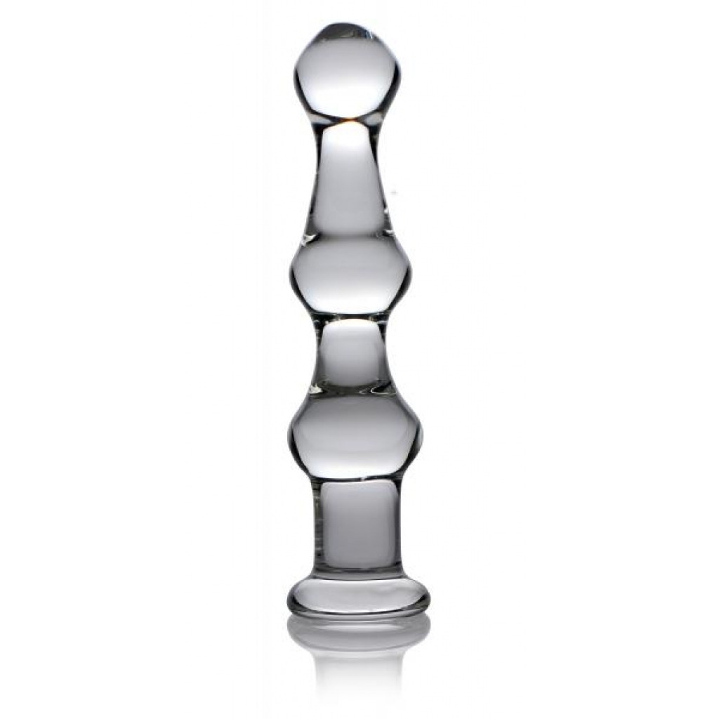 Mammoth 3 Bumps Glass Dildo - Clear Bliss