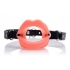 Pink Silicone Sissy Mouth Gag With Black Strap