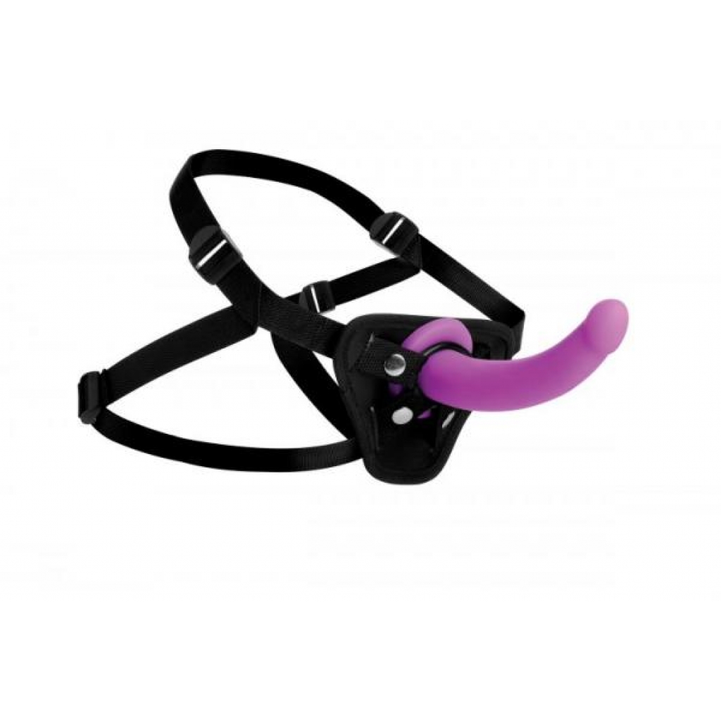 Strap U Navigator Silicone G-Spot Dildo with Harness