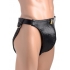 Spiked Leather Confinement Jock Strap - Black