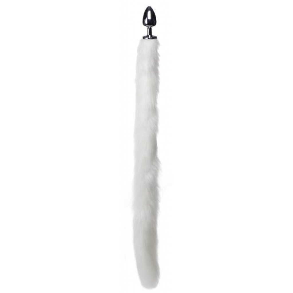 Luxury Extra Long Mink Tail Metal Anal Plug