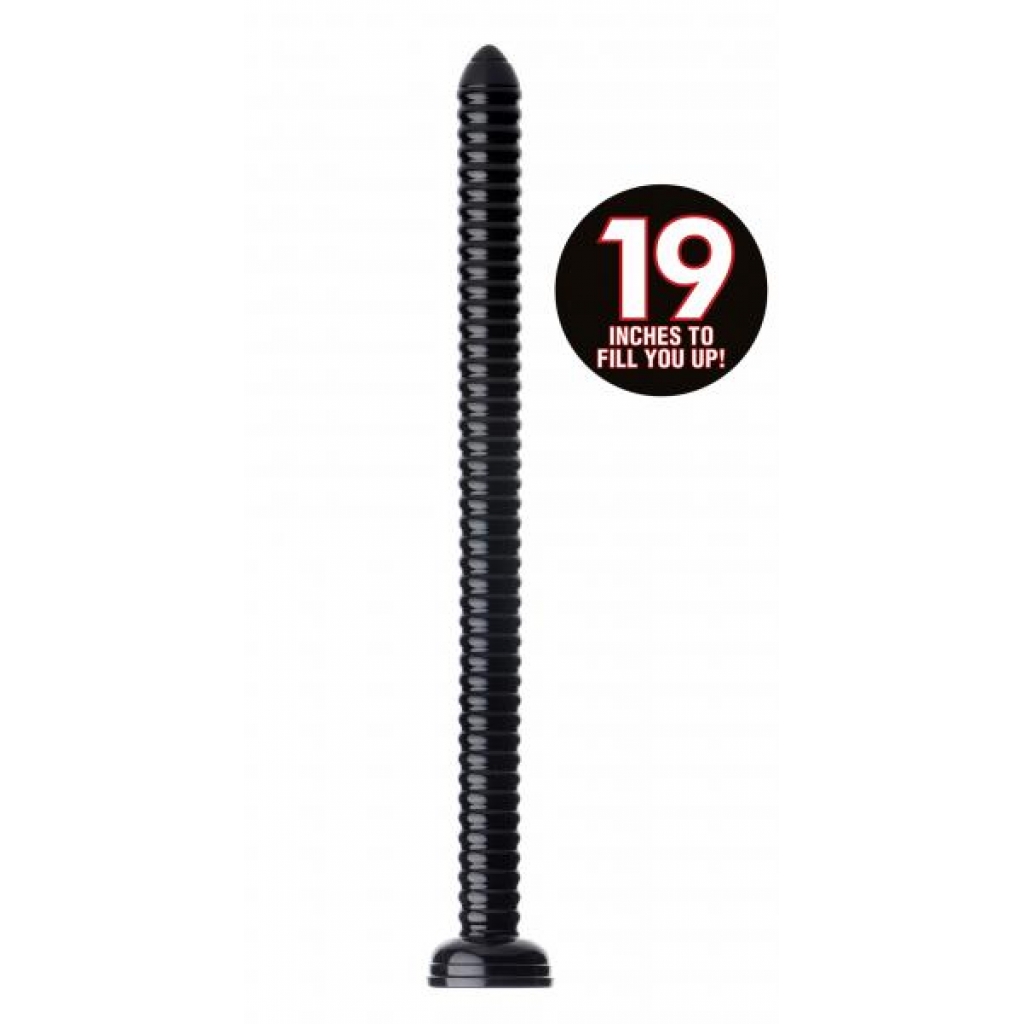 Hosed Ribbed Anal Snake Probe - 19 Inches