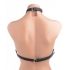 Leather Harness Bra Black