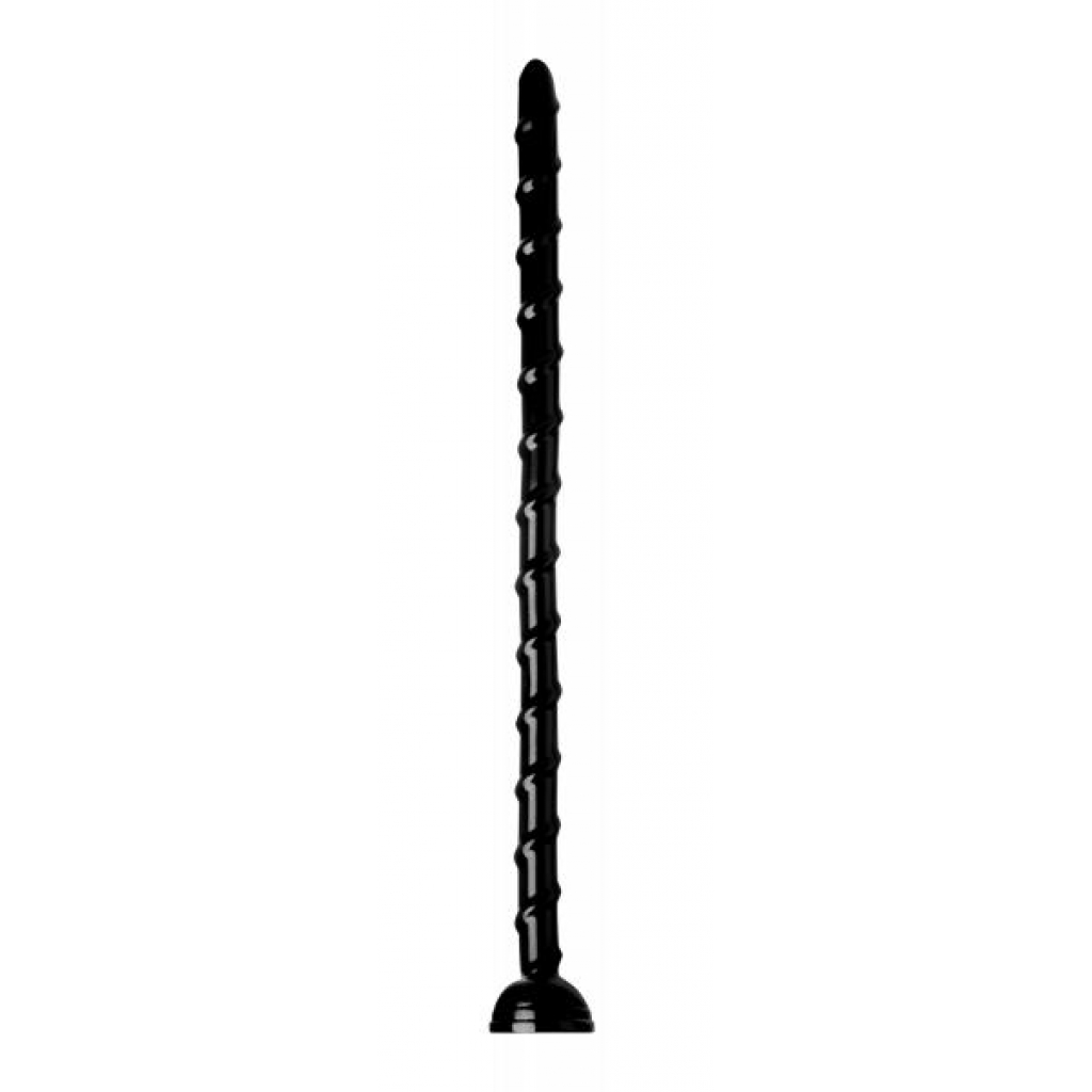 Hosed 18 Inches Swirl Thin Anal Snake - Black