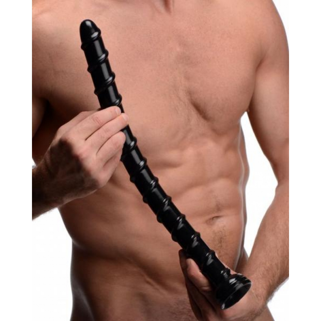 Hosed 18 Inches Swirl Anal Snake - Black