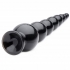 Hosed 19 Inches Graduated Bead Anal Snake in Black