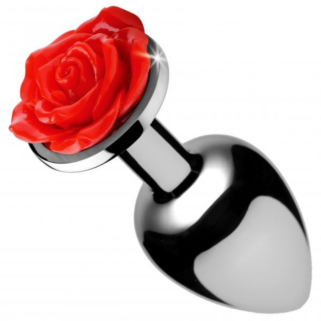 Medium Booty Sparks Red Rose Anal Plug