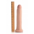 11 Inches Ultra Real Dual Layer Dildo Without Balls - Beige