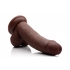 8 Inches Ultra Real Dual Layer Suction Cup Dildo Dark Skin Tone