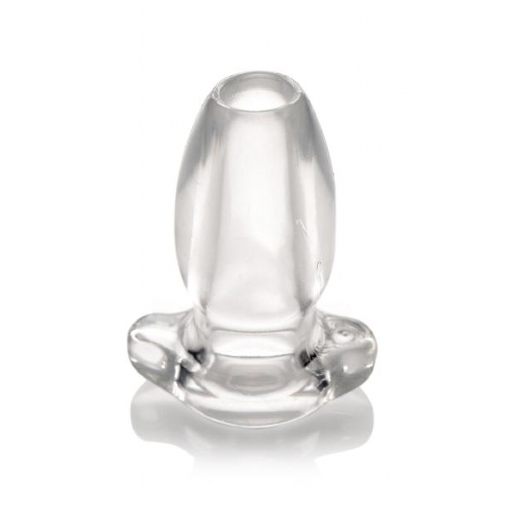 Peephole Clear Hollow Anal Plug - Small